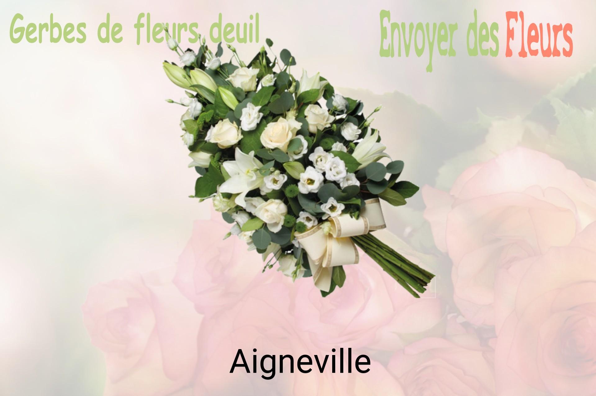 Gerbe de fleurs de deuil livrée à Aigneville